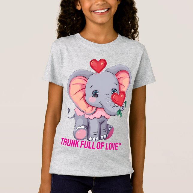 Elefante para bebês bonitos com camiseta para cria (Frente)