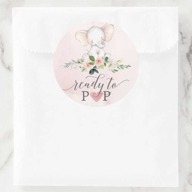 Elefante Rosa Pronta Para Pop Os Adesivos De Favor (Bolsa)
