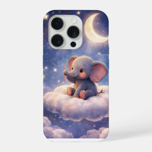 Elefante sonhador e iPhone 15 Pro Slim lua