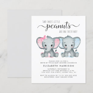 Elefante Twin Baby Girl Dirige Por Chá Convidando