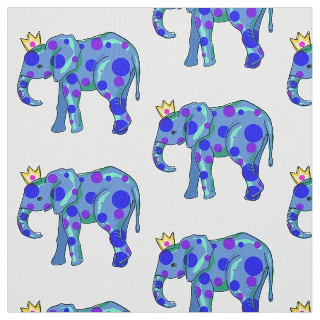 Elefantes com Bolinhas e Tecido Rico (Modelo)