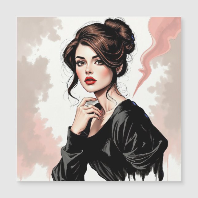 Élégance brune au regard énigmatique (Frente)