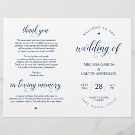 Elegance Classy Wedding Ceremony Foldable Program