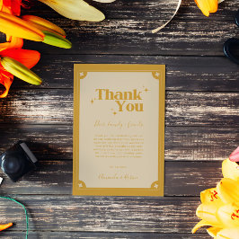 Elegance Modern Vintage Cartões de agradecimentos