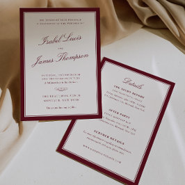 Elegância Atemporal Convite de Casamento Completo