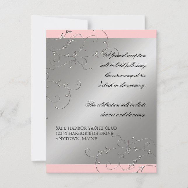 Elegância Black Tie, Convites de Recepção (Frente)