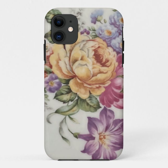 Elegância: Capa de telefone Floral Inspirada em Po (Verso)