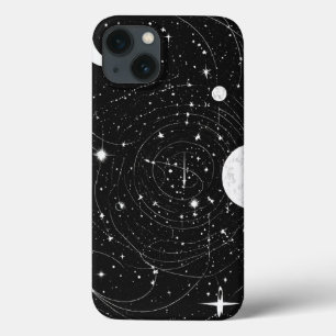 Elegância Celestial: Chand Tare Black Shimmer Enss