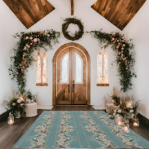 Elegância Costeira de Pérola: Teal de Whisper Oceâ