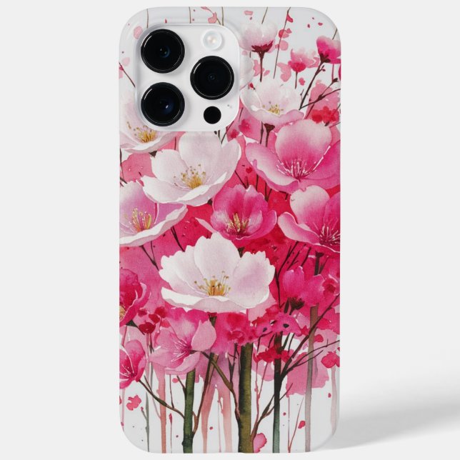 Elegância de Cherry Blossom - Design Floral de Aqu (Verso)