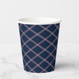 Elegância de Deco de Arte Rosa e Azul-marinho
