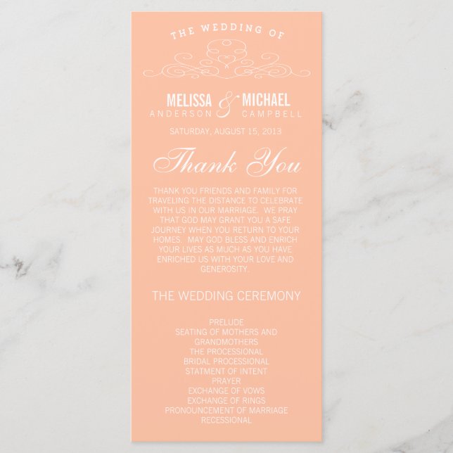 ELEGÂNCIA DE VINTAGEM | PROGRAMA DE CASAMENTO (Frente)