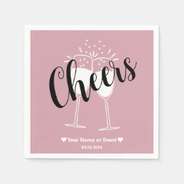 Elegância Discreta - Guardanapos Cheers Rosa Enevo