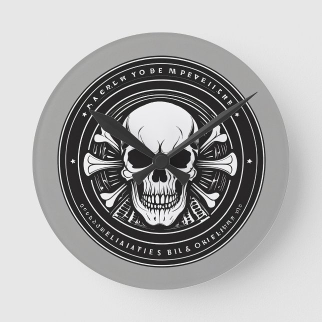 Elegância do eterno: Desenho do Relógio de Parede  (Frente)