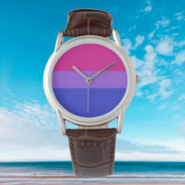 Elegância do Orgulho Bi: Relógio de Pulso com Puls