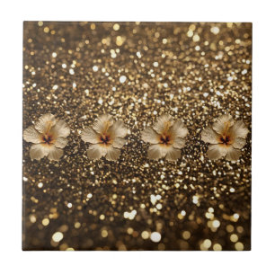 Elegância do ouro: Dourado Shimmer Hibiscus