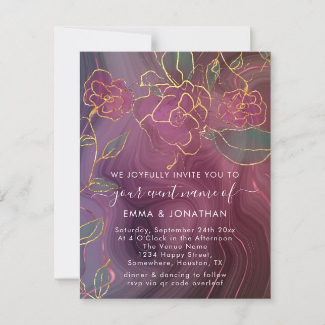 Elegância em cada varredura: código QR que Bloomia (Frente)