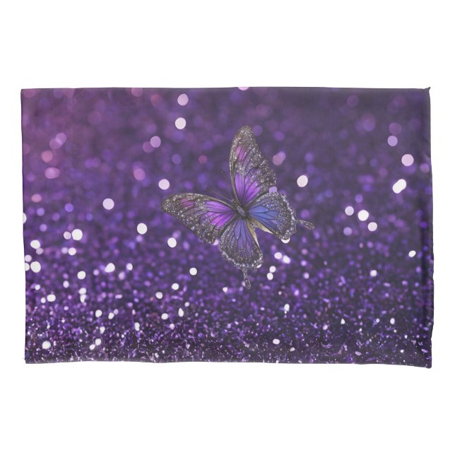 Elegância Encantadora: A Borboleta Roxa Sparkle (Frente)
