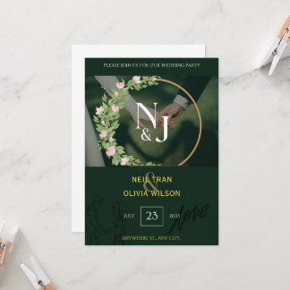 Elegância eterno: O Convite Floral Para Casamento