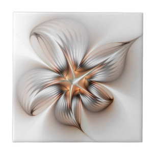 Elegância Floral Arte Fractal Abstrata Moderna