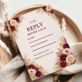 Elegância Floral Borgonha Resposta