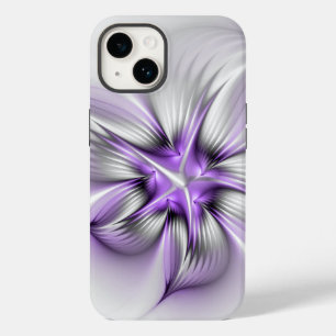 Elegância Floral Moderna Abstrato Violet Art