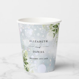 Elegância Floral Verde Moderno Casamento de Invern