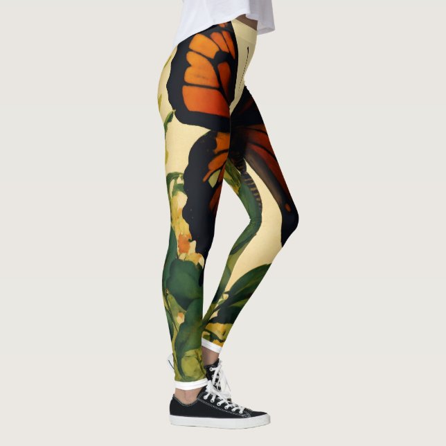 Elegância Flutuante: Leggings de Blisas da Borbole (Direita)