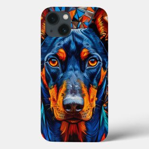 Elegância Geométrica Doberman ✨ Abstrato Moderno