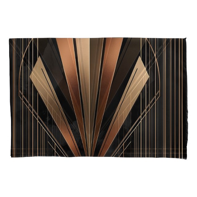 Elegância Geométrica Metálica Art Déco (Frente)
