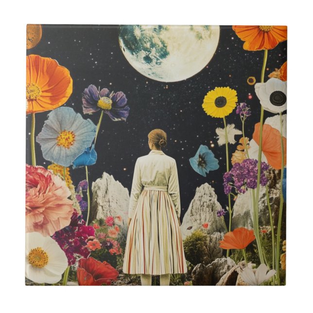 Elegância Lua - Visão Traseira da Mulher com Lua 3 (Frente)