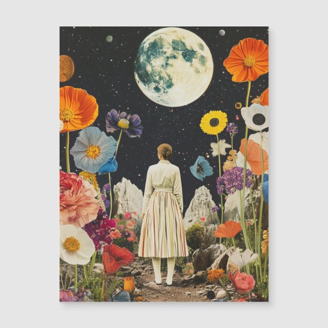 Elegância Lua - Visão Traseira da Mulher com Lua 3 (Frente)