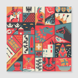 Elegância medieval: Design de padrão sem costura