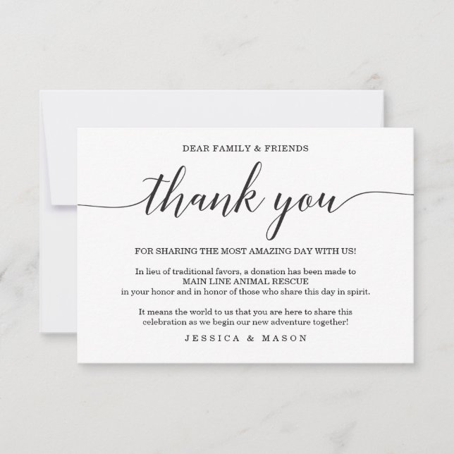 Elegância Mínima Em Vez Do Cartão De Favor (Frente)