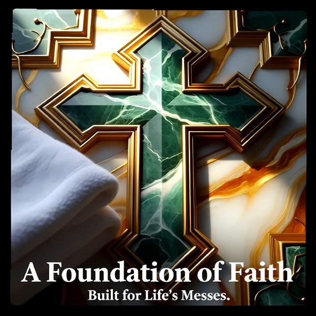 Elegância na cruz de mármore enquadrada por Ouro d (Criador carregado)