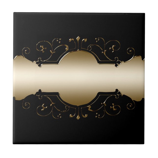 elegância negra e dourada (Frente)