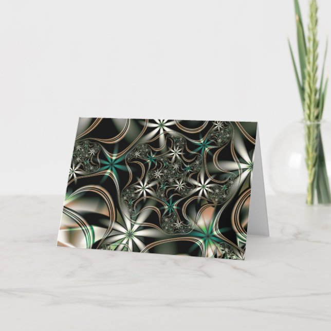 Elegância no Cartão de Saudação Bloqueada (Frente)