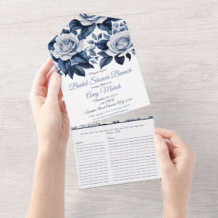 Elegância no Chá de panela Rosa azul e na receita