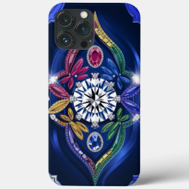 Elegância Opulente: Diamante e Gemstone gravados