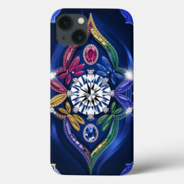 Elegância Opulente: Diamante e Gemstone gravados