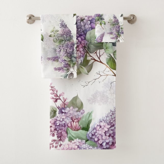 Elegância Pura Conjunto de Toalhas Lilás (Insitu)