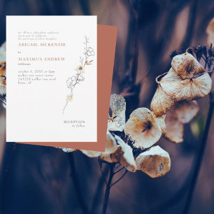Elegância Simplicidade Convite de Casamento Delica