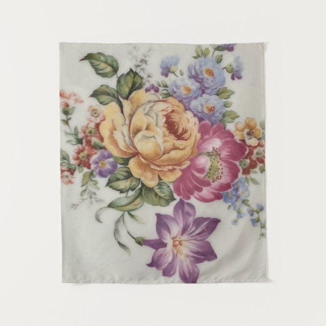 Elegância: Tapeçaria Inspirada em Porcelana (Frente)