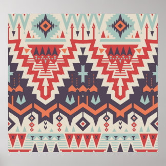 Elegância Tribal: Impressão de Étnica Geométrica