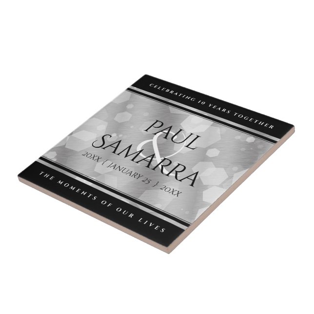 Elegant 10th Tin Wedding Anniversary Celebration (Lateral)