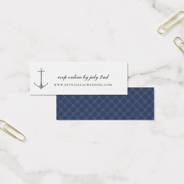 Elegant Anchor Naval Website de RSVP de Casamento (Escritótio)