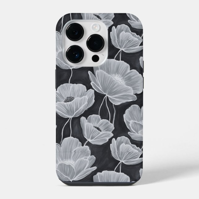 Elegant and Whimsical Poppies (Verso)