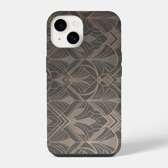 Elegant Art Deco Geometric Pattern iPhone Case (Verso)