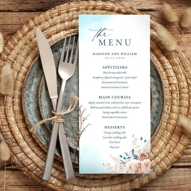 Elegant Beach Wedding Menu (Criador carregado)
