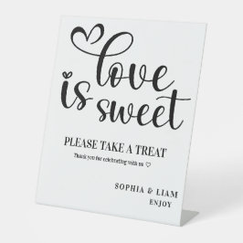 Elegant Black and White Love Is Sweet Wedding